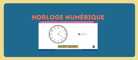 Horloge num&eacute;rique interactive