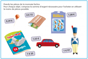 S'entrainer à manipuler la monnaie